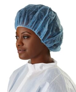 1-Ply Spunbond Polypropylene Blue Bouffant Caps | 21"