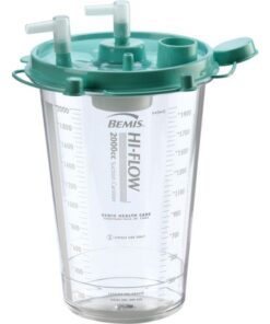 Hi-Flow™ Rigid Suction Canister W/ Green Cover | 2000mL